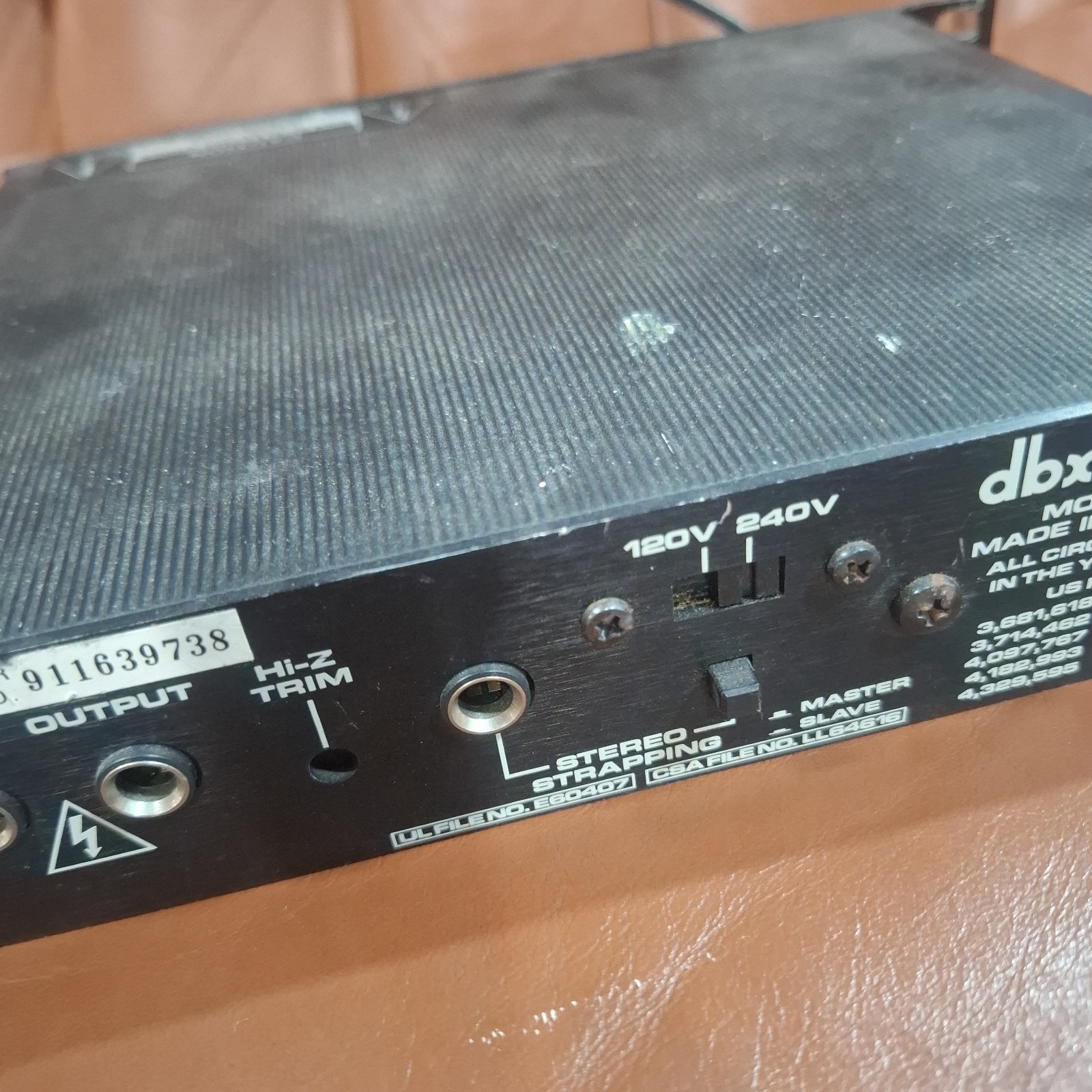 dbx 163X Over Easy Compressor/Limiter Rack Mount Analog 1U Stereo Slave