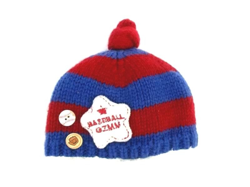 GZ Boy's Red Blue Fleece-Lined Cap & Neck Wrap - Baseball Theme Accessories