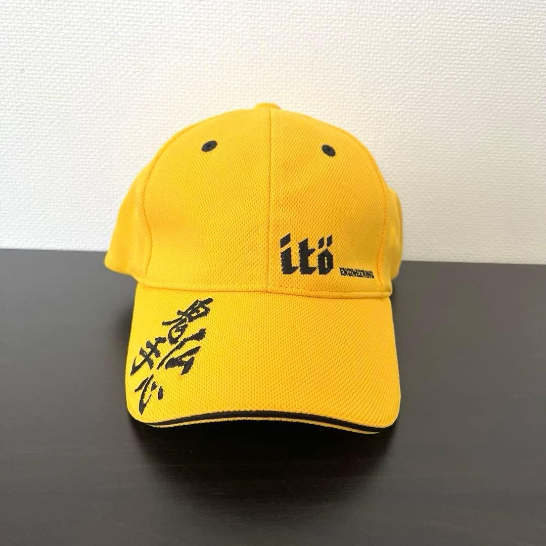 Megabass ITO Vintage Fishing Cap Yellow Kishu Busshin Hat Free Size Japan 鬼手仏心