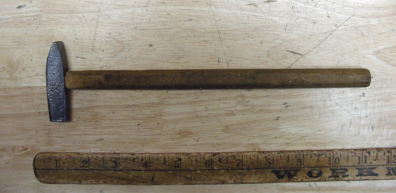 Old Used Tools,Vntg Unbranded 3.7oz Cross Peen Hammer,2-5/8" Head,Good Condition