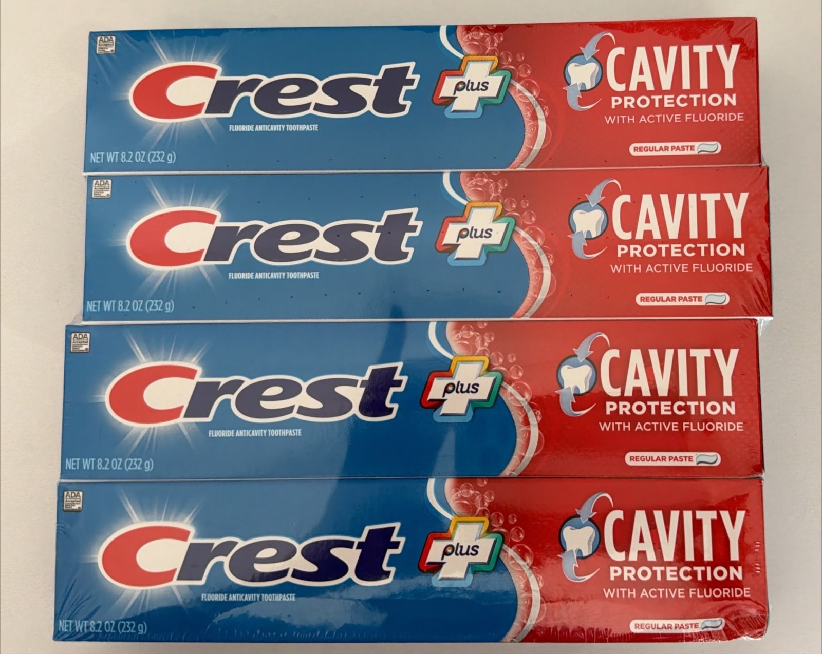 Crest Cavity Protection Toothpaste Regular Paste 8.2 oz - Pack of 4