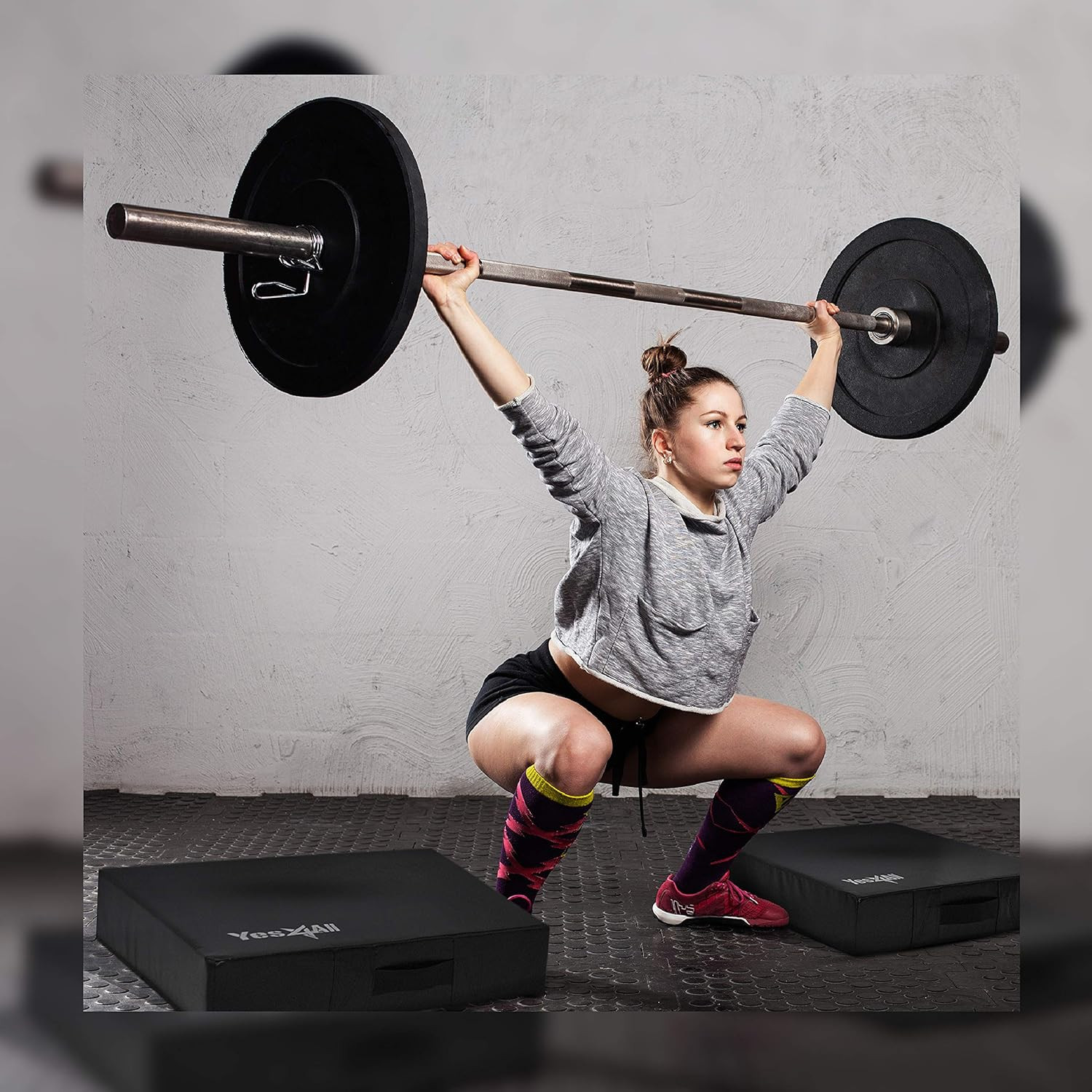 Yes4All Silencer Drop Pads/Weightlifting Drop Pads with PVC Cover & Easy Carry H