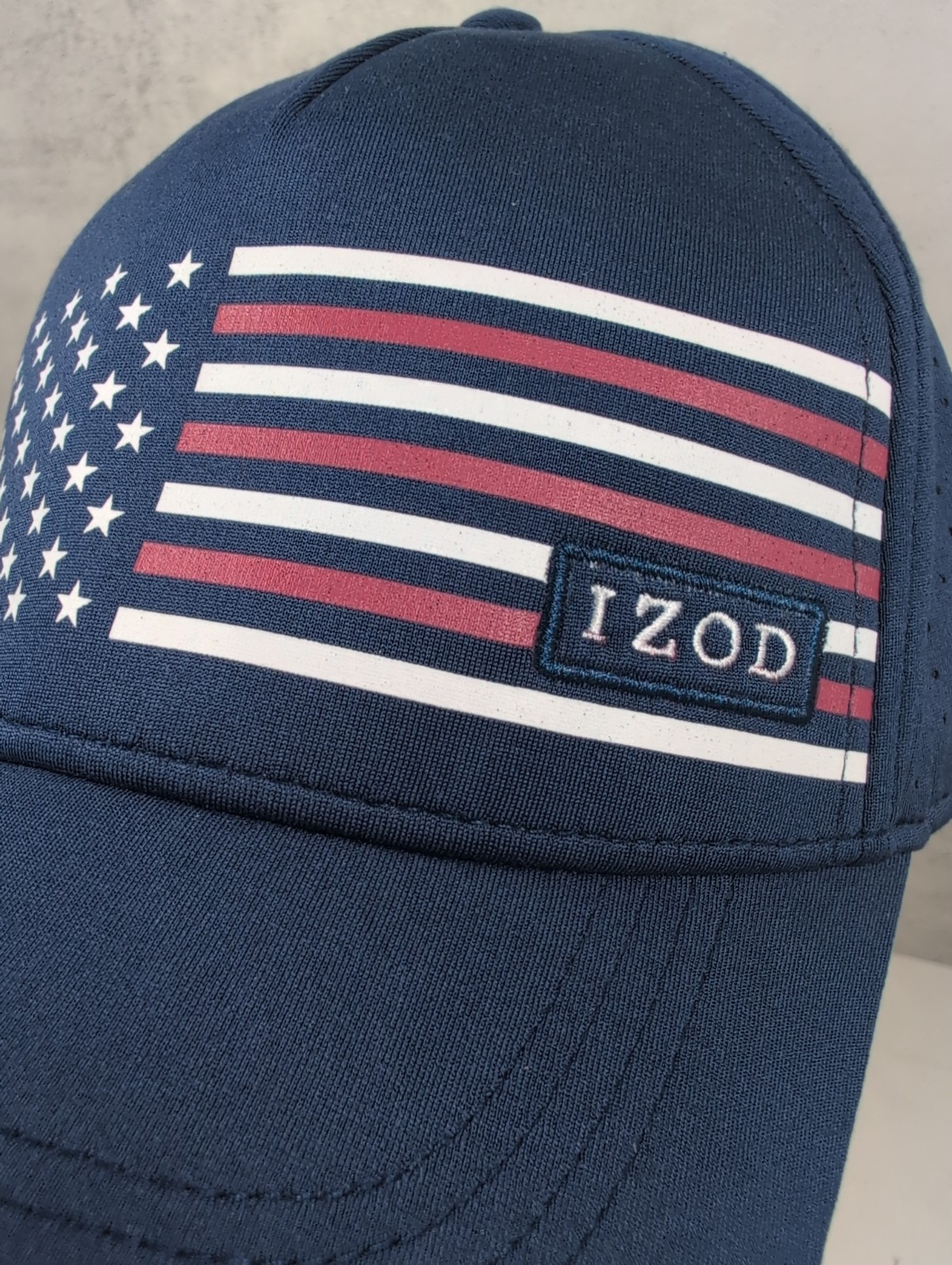 IZOD USA Flag Golf/Baseball Strapback Hat Cap Navy Blue