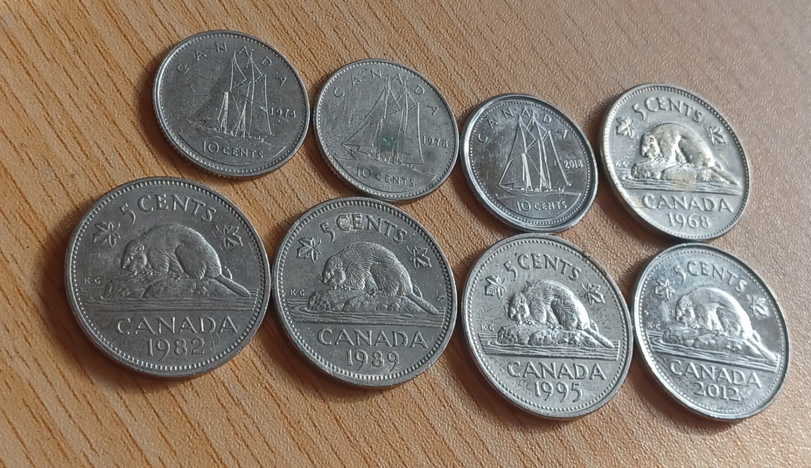 Canada Cents Coins X8