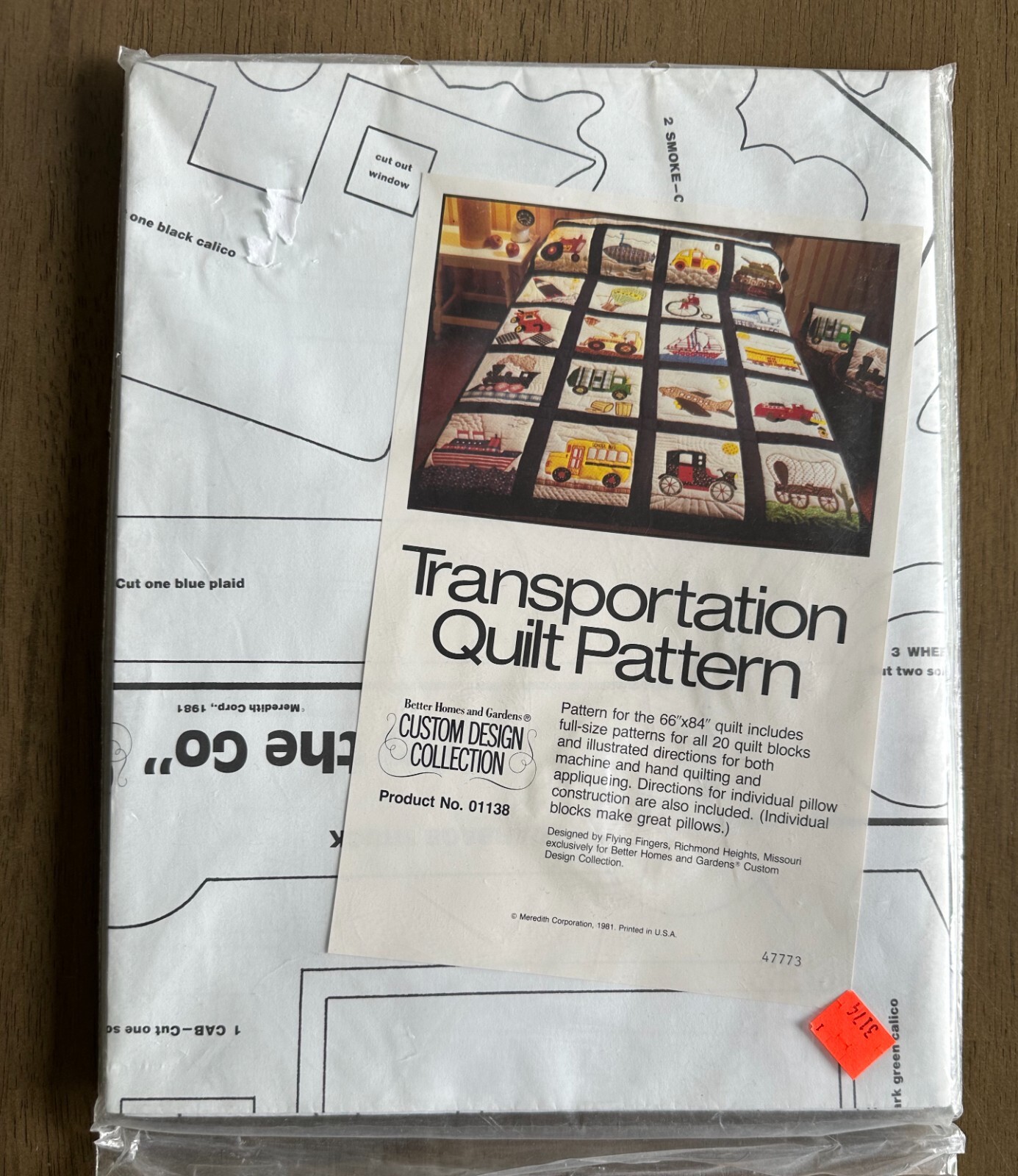 Transportation Quilt Pattern 66 x 84 by Better Homes and Gardens 01138   1981
