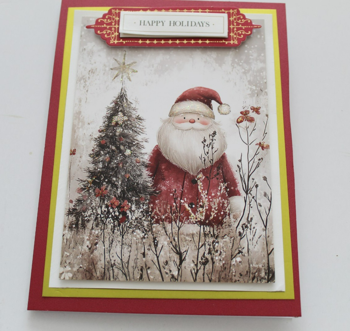 Anna Griffin Like "Happy Holidays" 3D Christmas Card Handmade