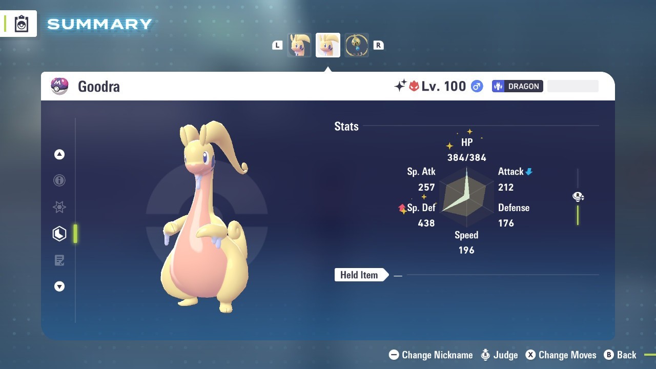 Goodra Shiny Alpha 6IVs Battle Ready - Legends ZA