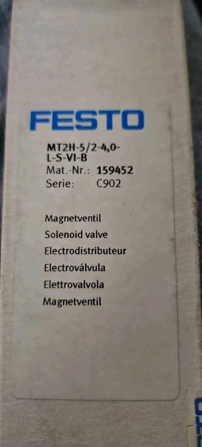 NEW FESTO MT2H-5/2-4,0-L-S-VIB SOLENOID VALVE