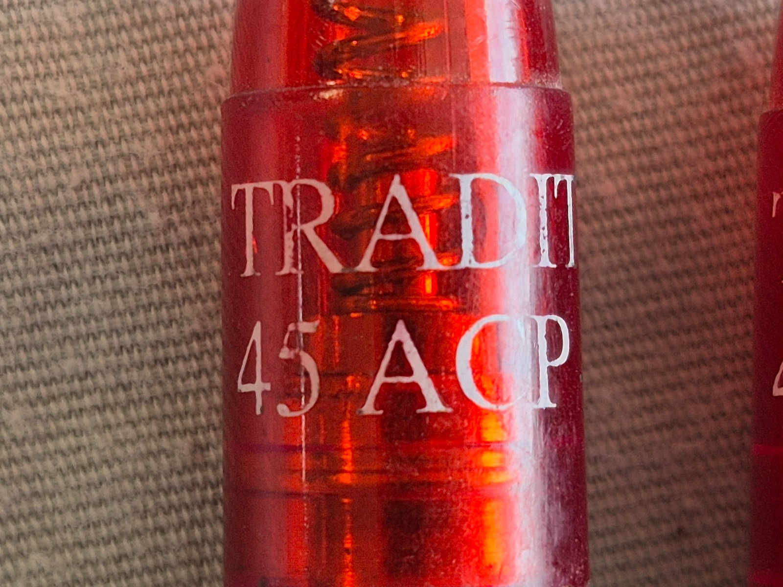 A-ZOOM 45 ACP Traditions Plastic Snap Caps SET of 5 USED Inert Dummy Rounds 9