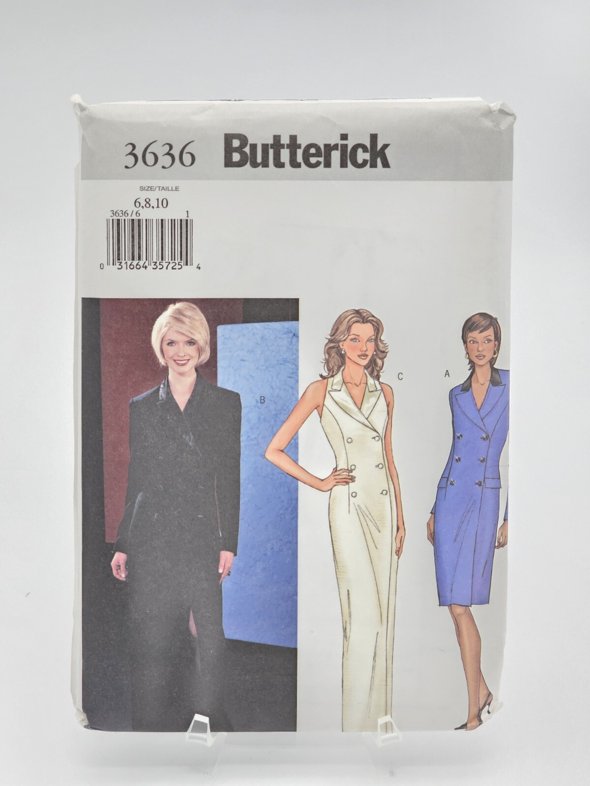 Butterick Sewing Pattern 3636 Size 6-10,  Misses Double-Breasted, Lined Dress UC