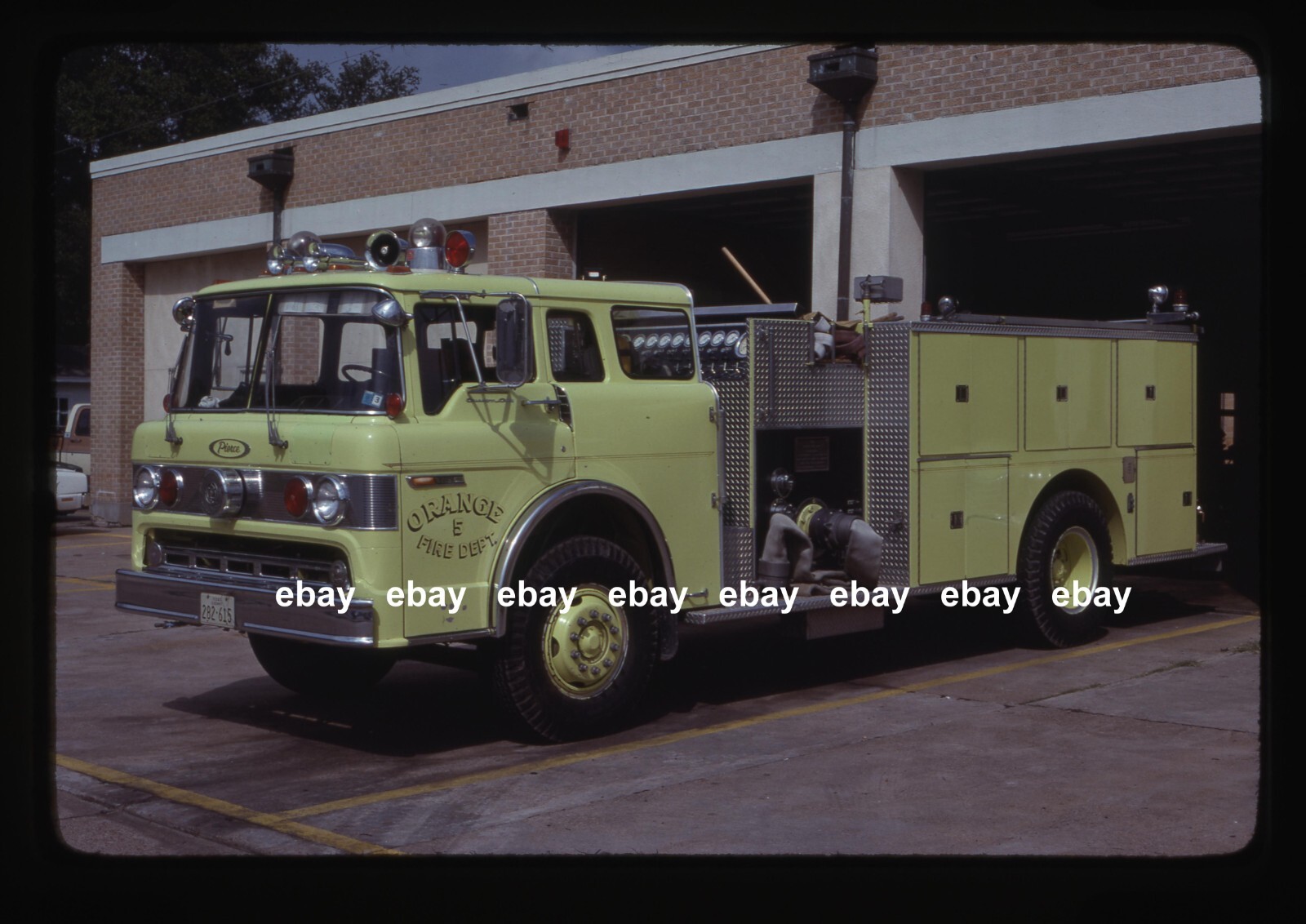 Orange TX 1976 Ford C Pierce pumper Fire Apparatus Slide.