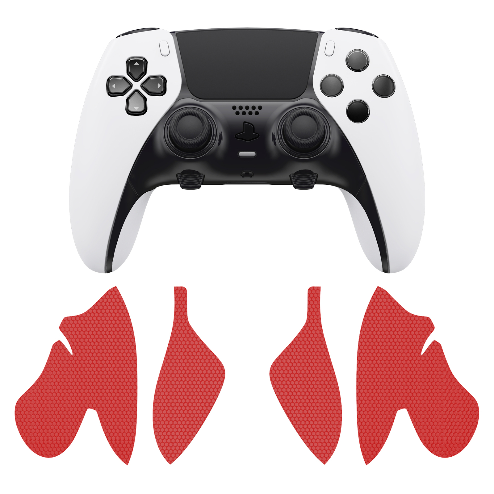Anti-Skid Controller Grip for PS5 Edge Controller - PU Handle Passion Red