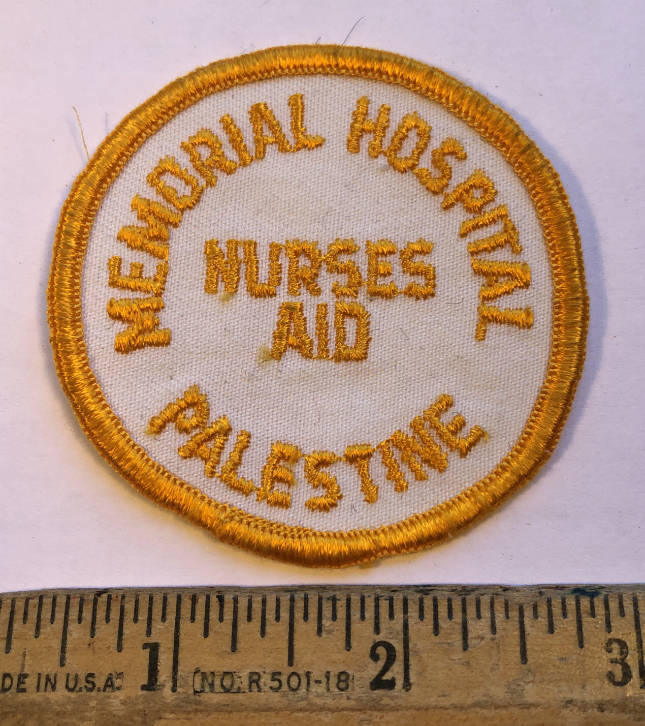 Vintage Memorial Hospital Nurses Aid Palestine Texas Patch Medical Center