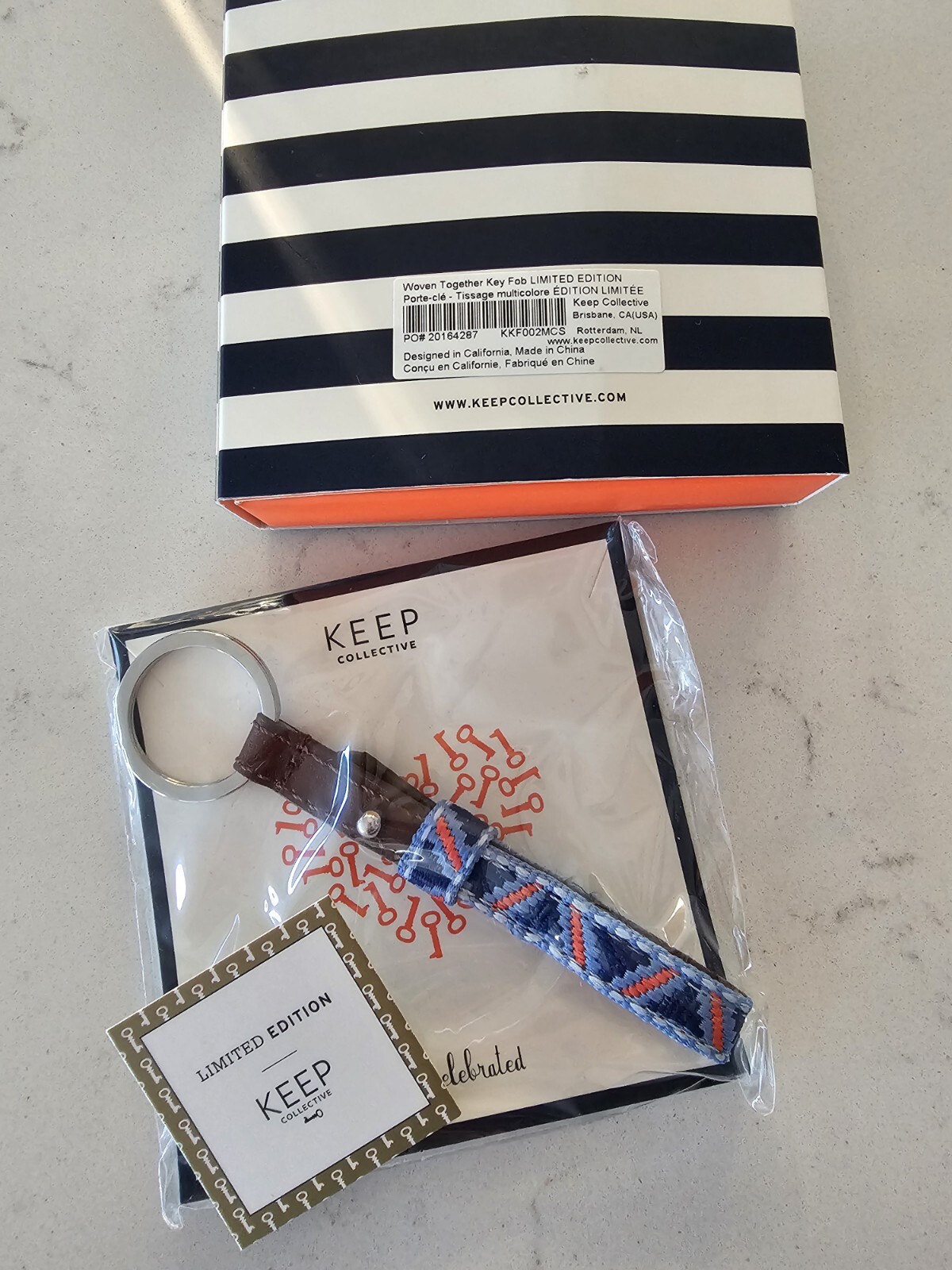 NIB Keep Collective Woven Together Limited Edition Keyring Keychain Fob Keeper
