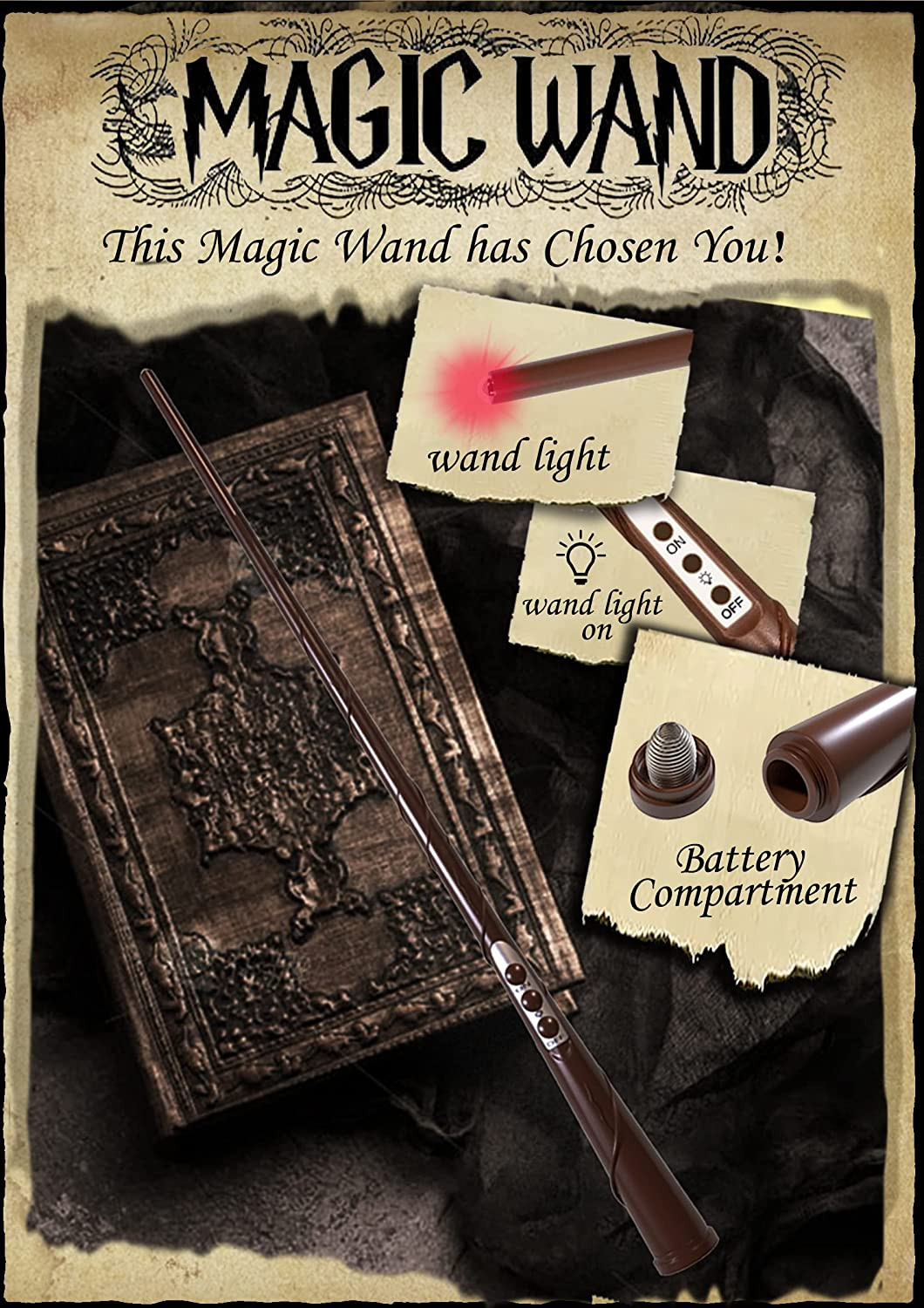 Floating Candles with Wand, 20 Pcs Magic Hanging Candles, Flickering Warm Light
