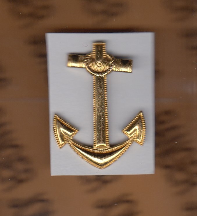 USN Navy Midshipmen Anchor hat badge 1.5 inch clutchback cb