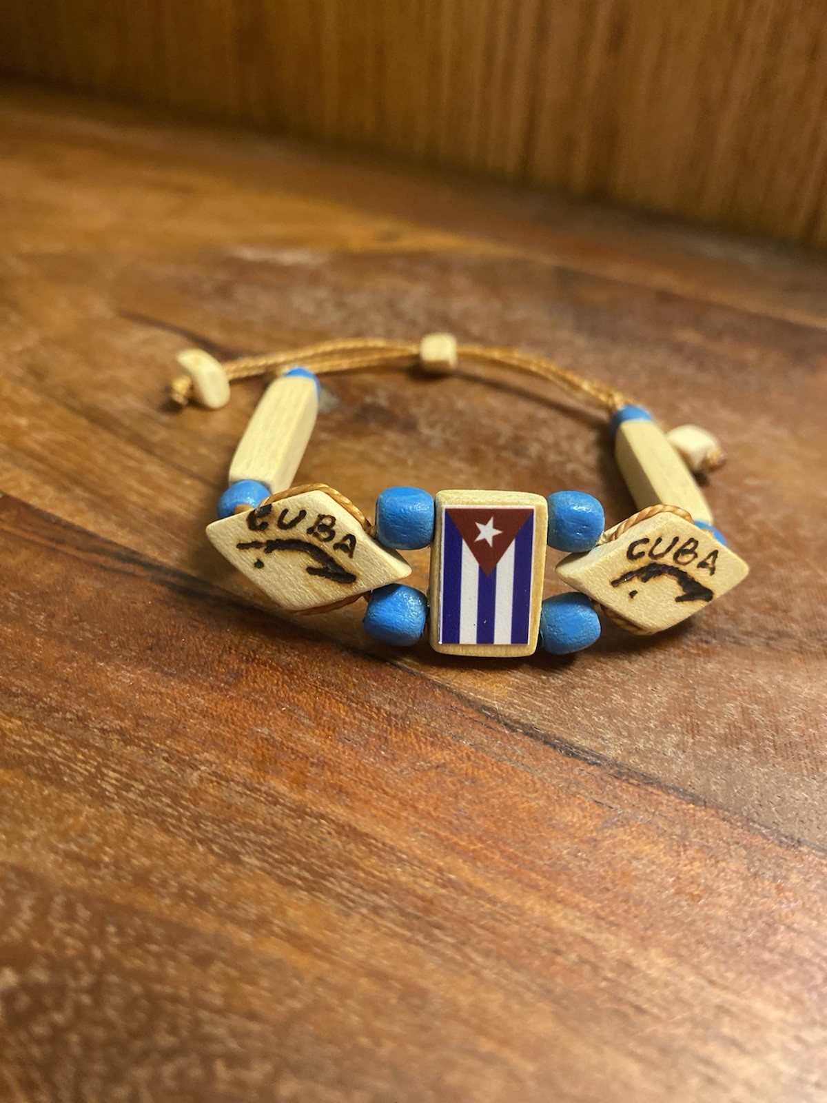 Handcrafted Suvenier Cuban Flag Bracelet