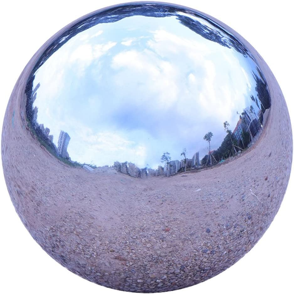 Gazing Balls for Garden, Home Outdoor Hollow Sphere Stainless 3 Inch, Silver