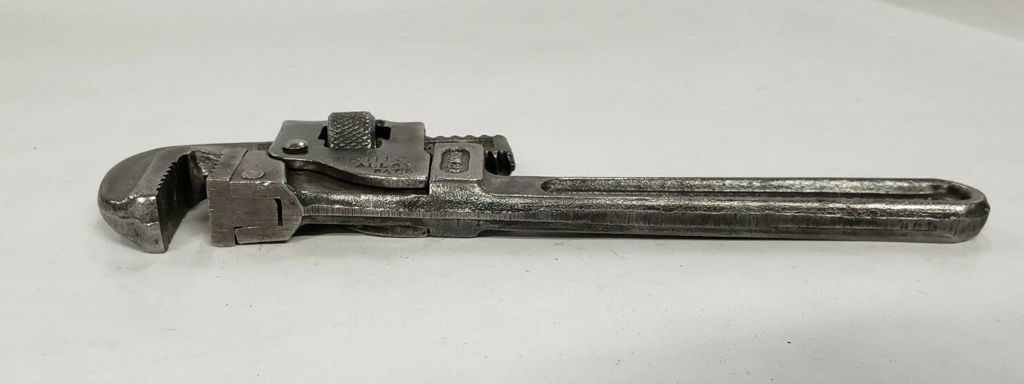 Vintage 8" Trimo Adjustable Pipe Wrench Size 8 Roxbury Mass. Drop Forged