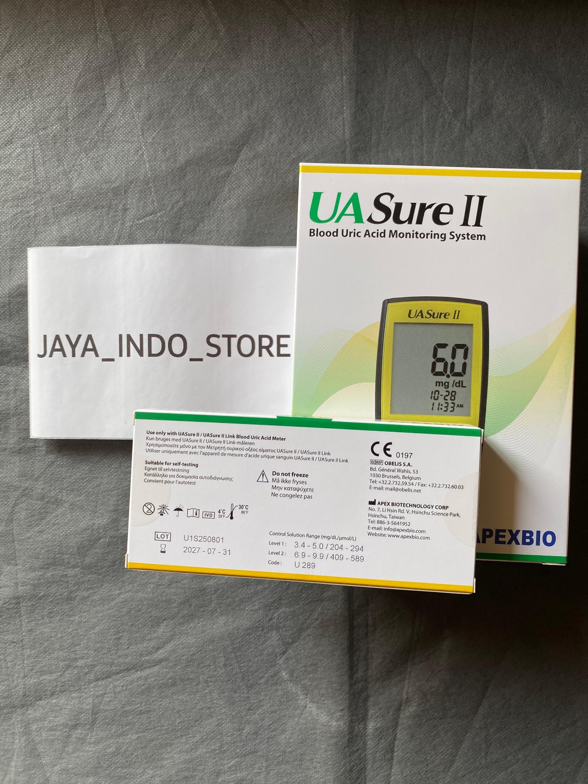 UA Sure II Uric Acid Meter Test Kit Meter Tool & 50 to 125 Test Strips 07-2027