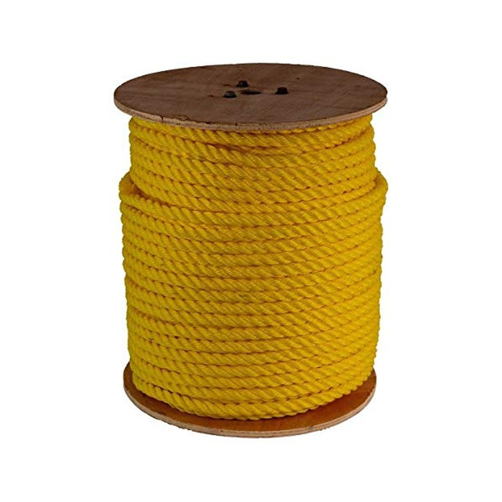 GWP 3/8" x 600' 3 Strand Yellow Polypropylene Rope (2,430 lbs. Tensile Streng...