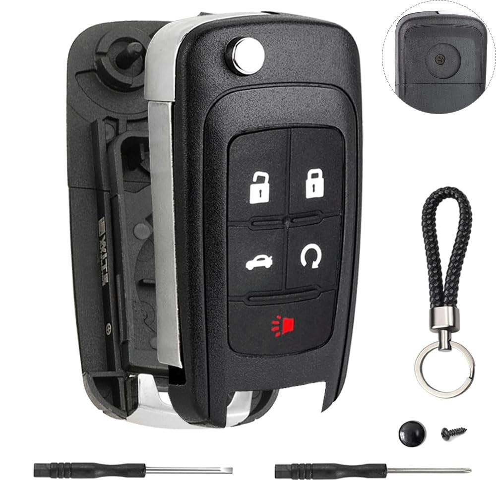 5 Button Key Fob Shell Replacement for Chevy Cruze Camaro Impala Equinox GMC...