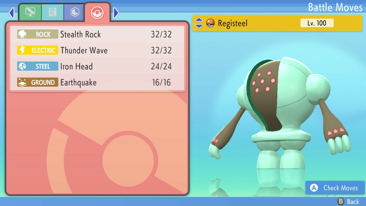 Shiny Registeel 6IVs Pokemon BDSP