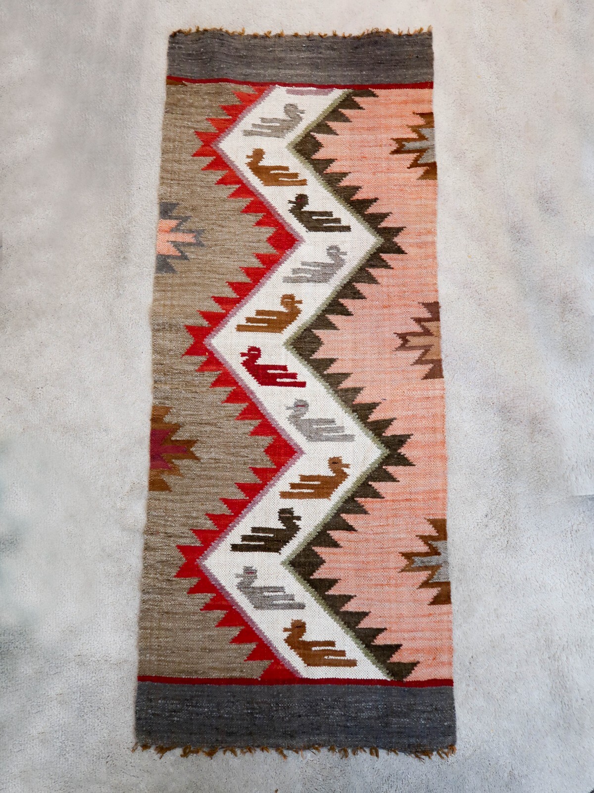 Peruvian Art Rug / Blanket  57" x 22"