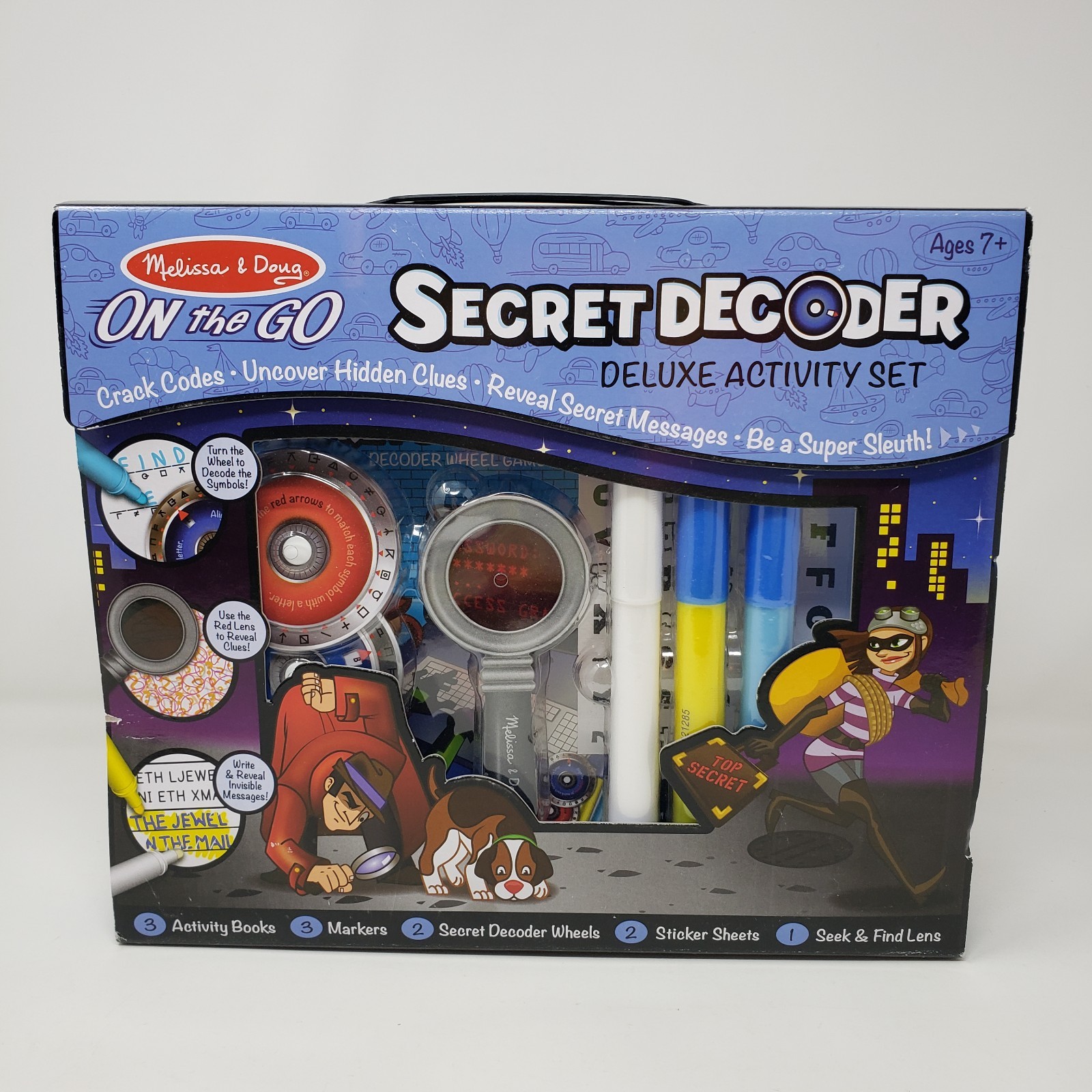 Melissa & Doug On the Go Secret Decoder Deluxe Activity Set - NEW/SEALED