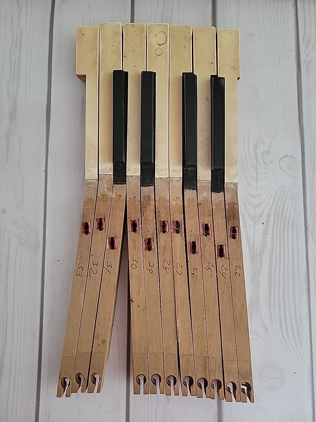 11 Piano Keys Vintage Parts Arts Crafts Supplies Steampunk Antique Wall Decor