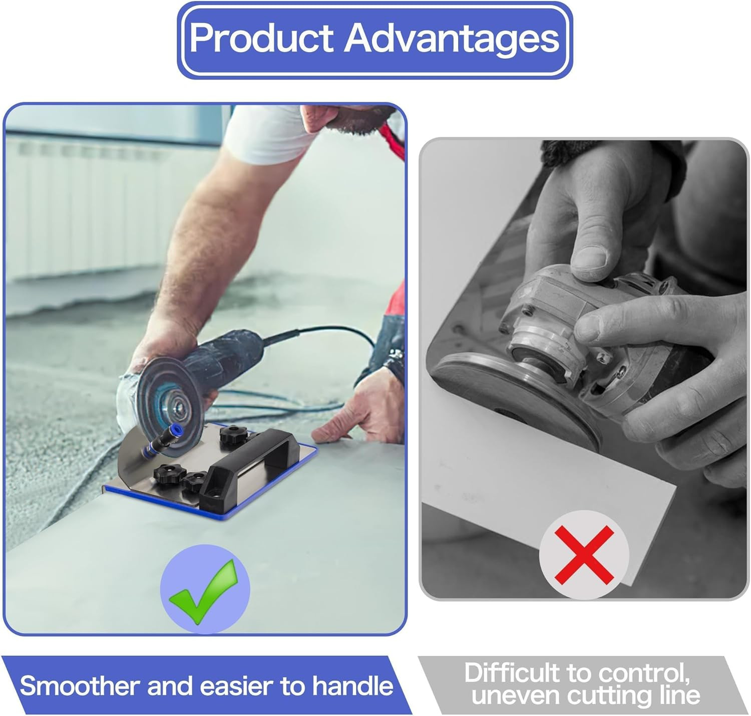 45 Degree Tile Chamfering Tool, Ceramic Tile Cutter Tool, Angle Grinder Attachme