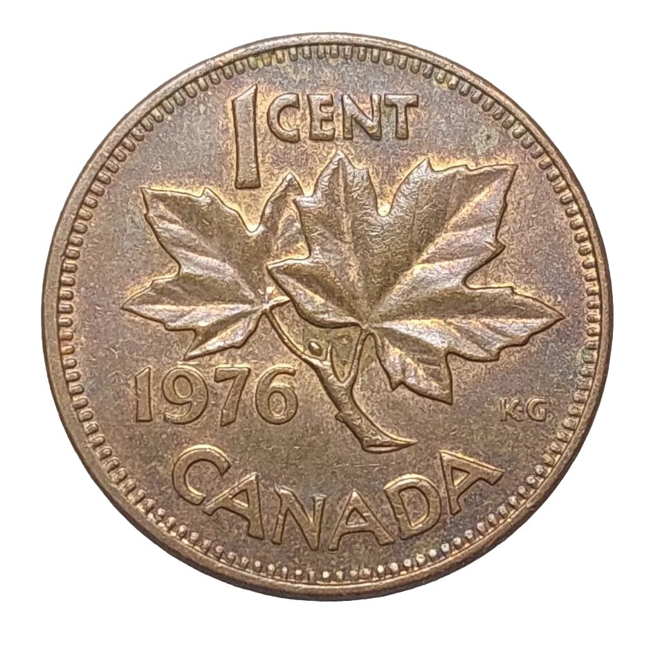 Canada 1 Cent 1976 Bronze Coin Elizabeth II D475