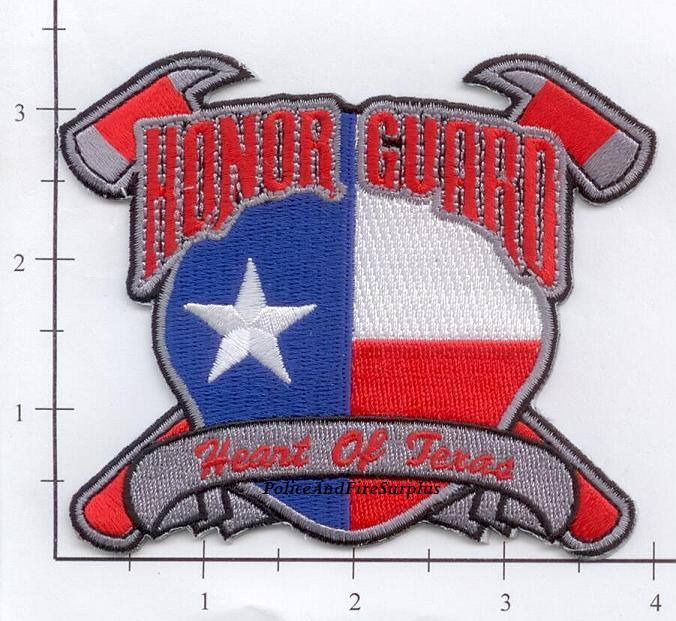 Texas - Houston Honor Guard TX Fire Dept Patch v1  Heart Of Texas