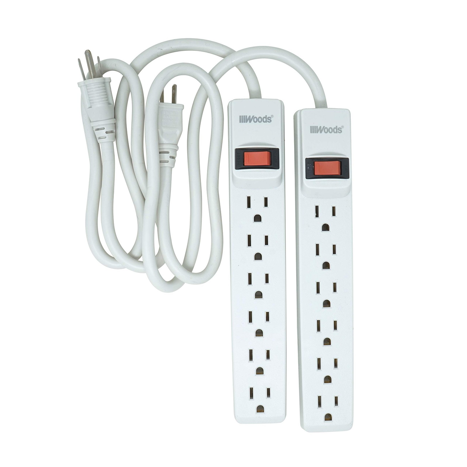 Southwire Power Strip - Dual Pack for Home & Office Use - 6 Outlet Electrical...