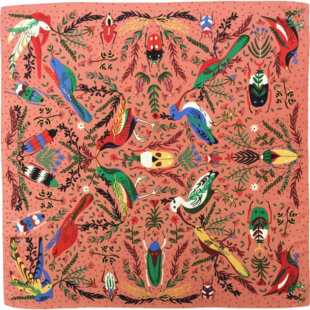 Julunar Silk like Head Scarf for Women - Satin Large Hair Scarves - 35" Square
