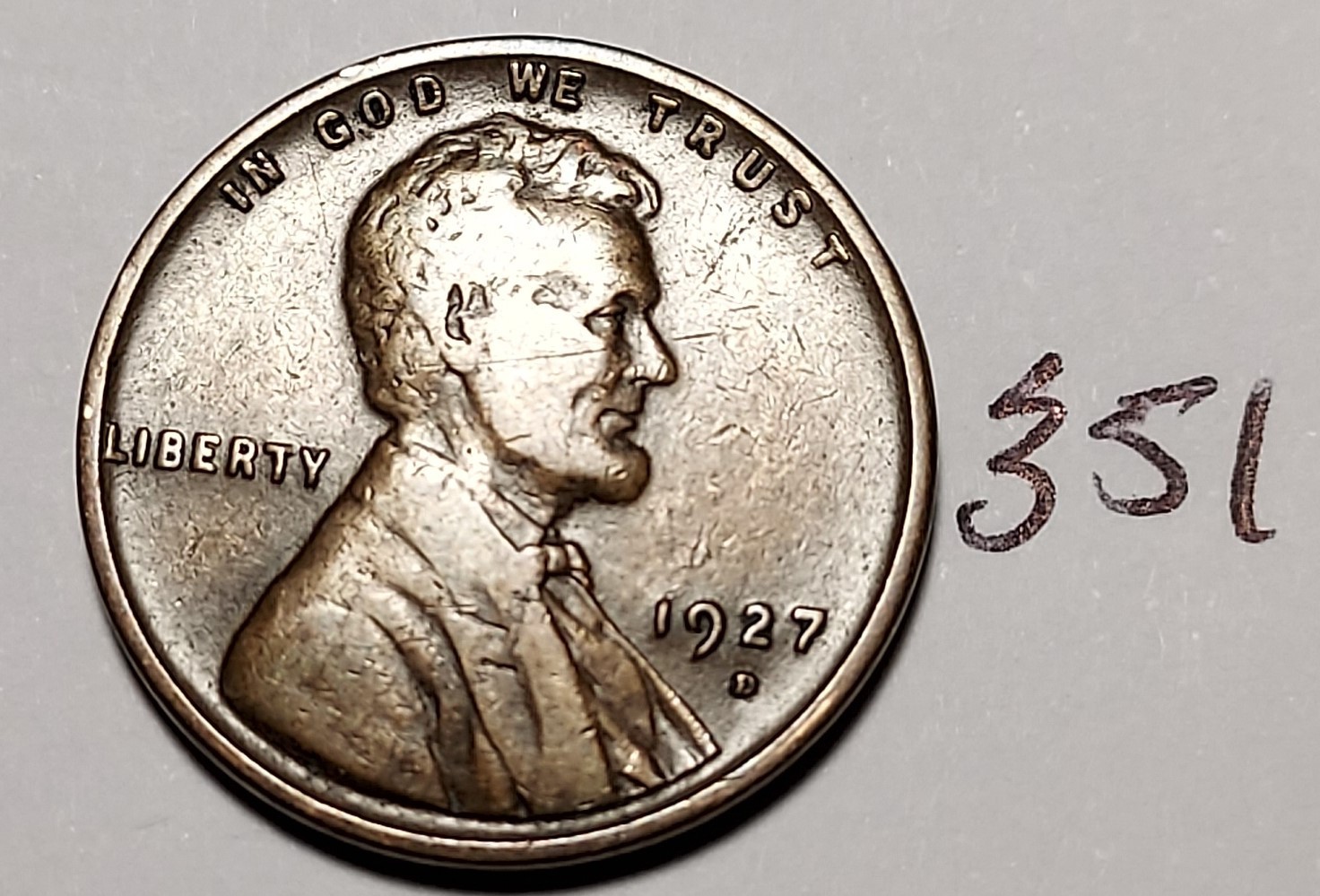 1927-D Lincoln Wheat Cent #351