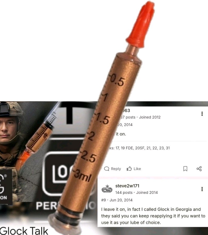 COPPER COLOR GUN GREASE Lubricant Fits GLOCK in Orange Cap Factory Applicator