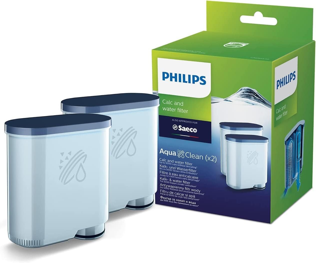 Philips AquaClean Original Calc Water Filter, 5,000 Cups, No Descale