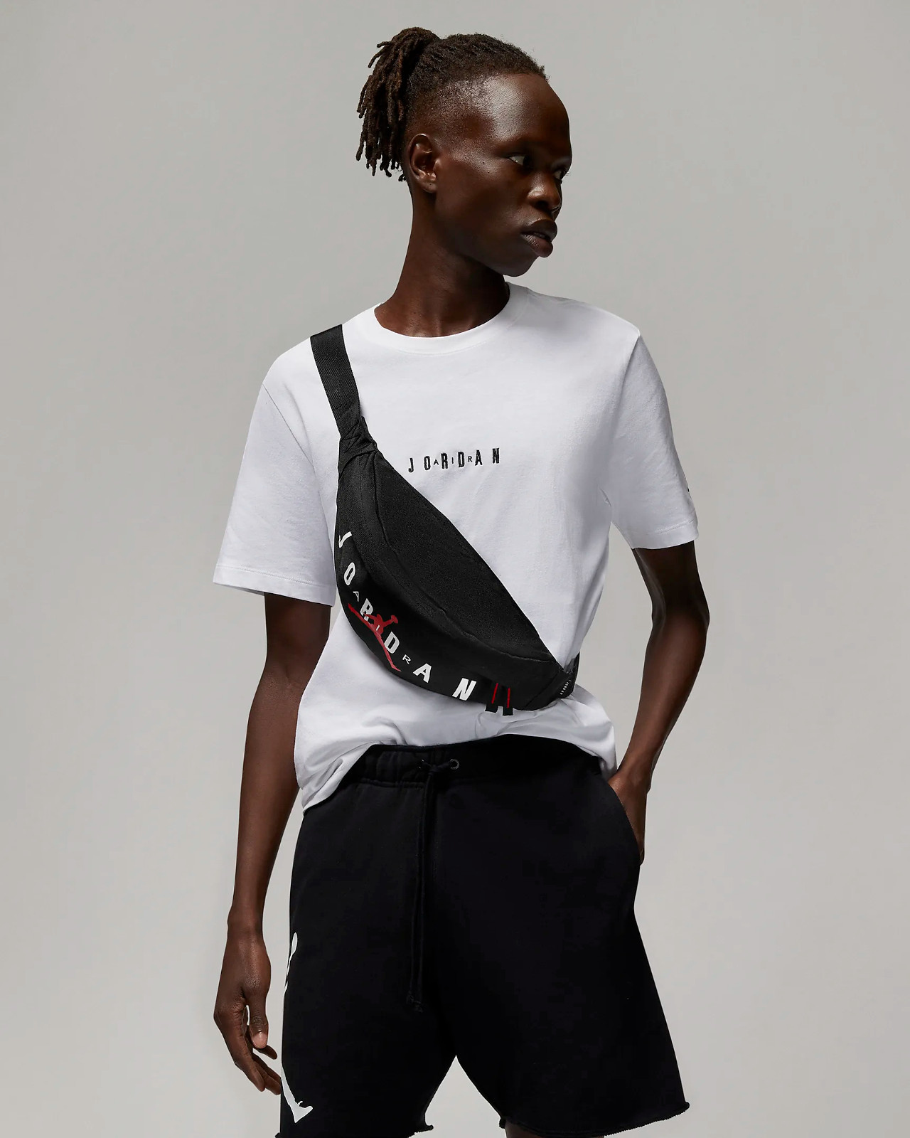 Nike Air Jordan Fanny Pack Hip Waist Belt Black Bag Crossbody 9B0533 023 NWT