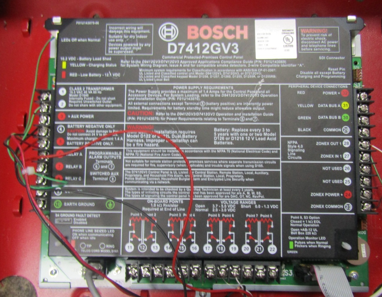 😍 FIRE CONTROL PANEL RADONICS WITH D928, D8129 BOSCH CONTROL D7412GV3