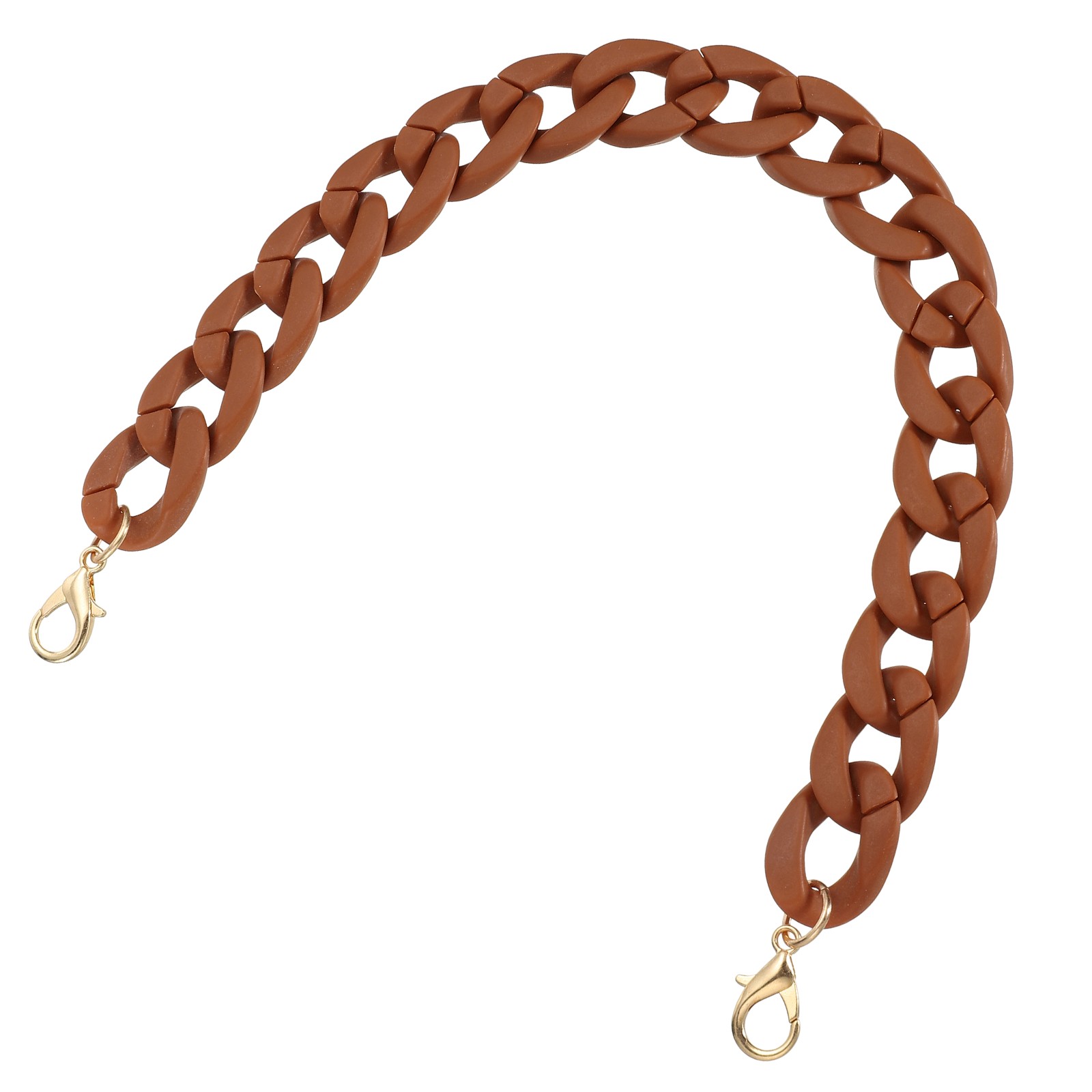 Acrylic Purse Strap Handbag Chain Acrylic Shoulder Strap, Matte Brown