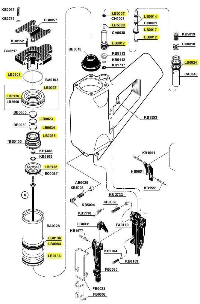 O-Ring Replacement Kit for Senco SN4 SN IV Framing Nailer Repair