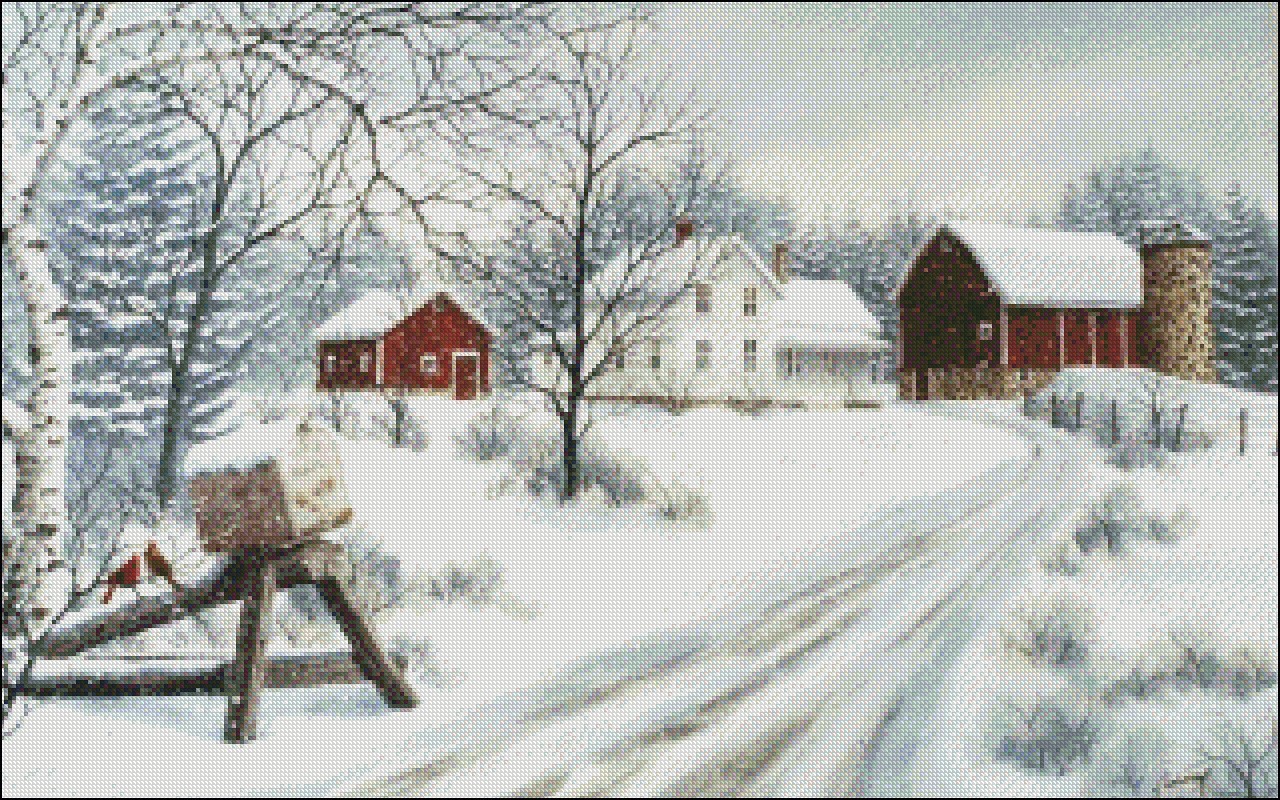 Chart Needlework Embroidery DMC - Counted Cross Stitch Patterns - Country Winter