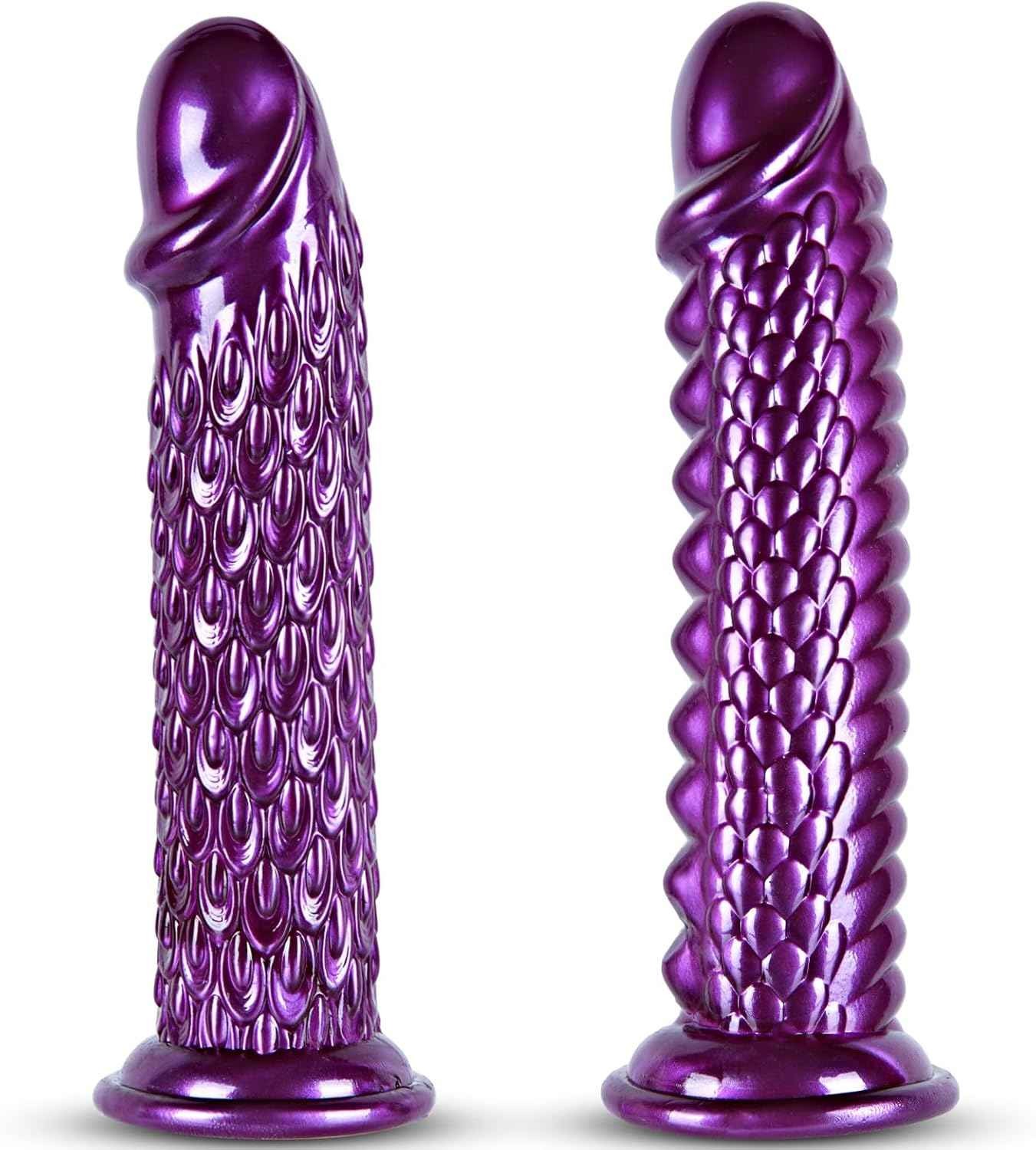 Umania 2-Pack Realistic Dragon Dildo Set 7.5in Purple