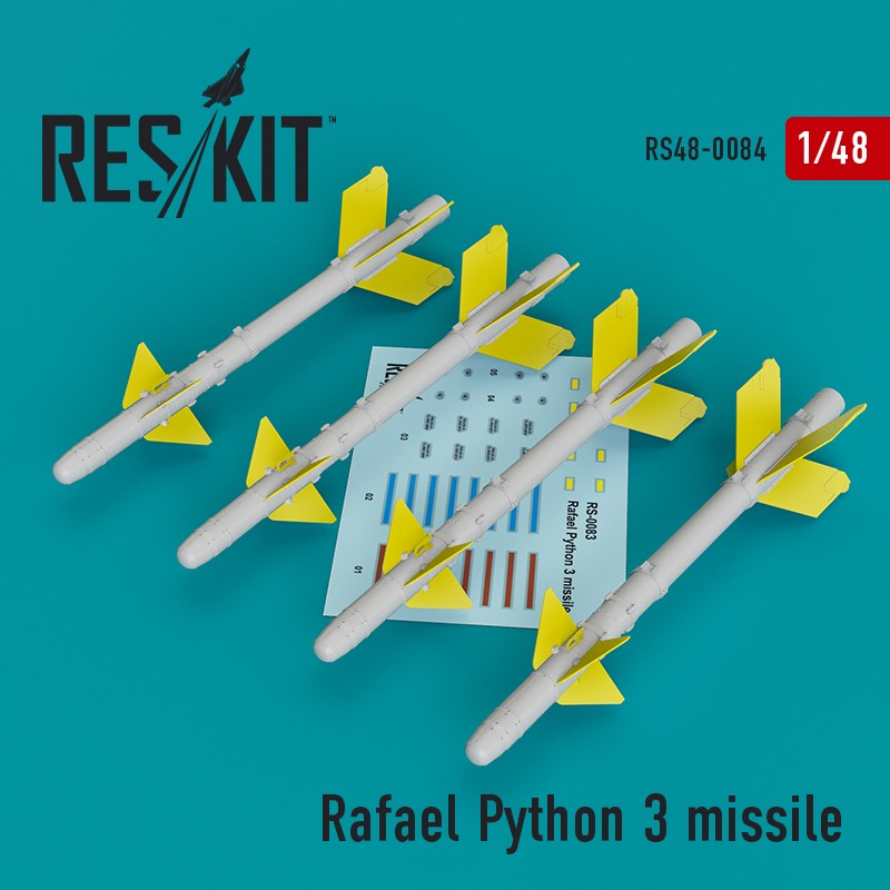 RESKT-RS48-0084 Res/Kit Rafael Python 3 missile (4 pcs)