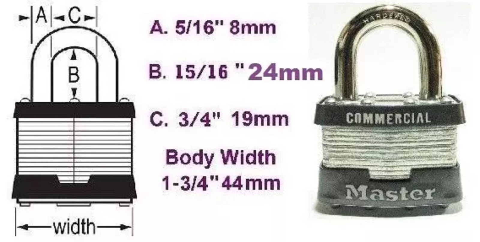new Master Lock 1KA 0333 Quantity of 1