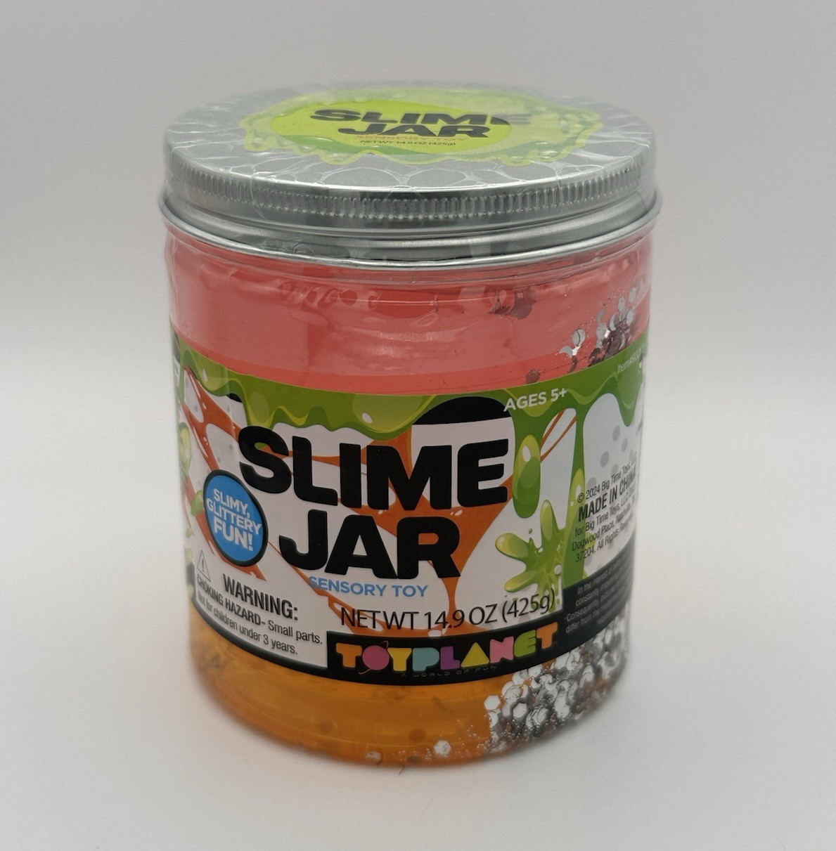 Toy Planet Slime Jar Sensory Toy 14.9 oz (425g) Ages 5+ (2020)