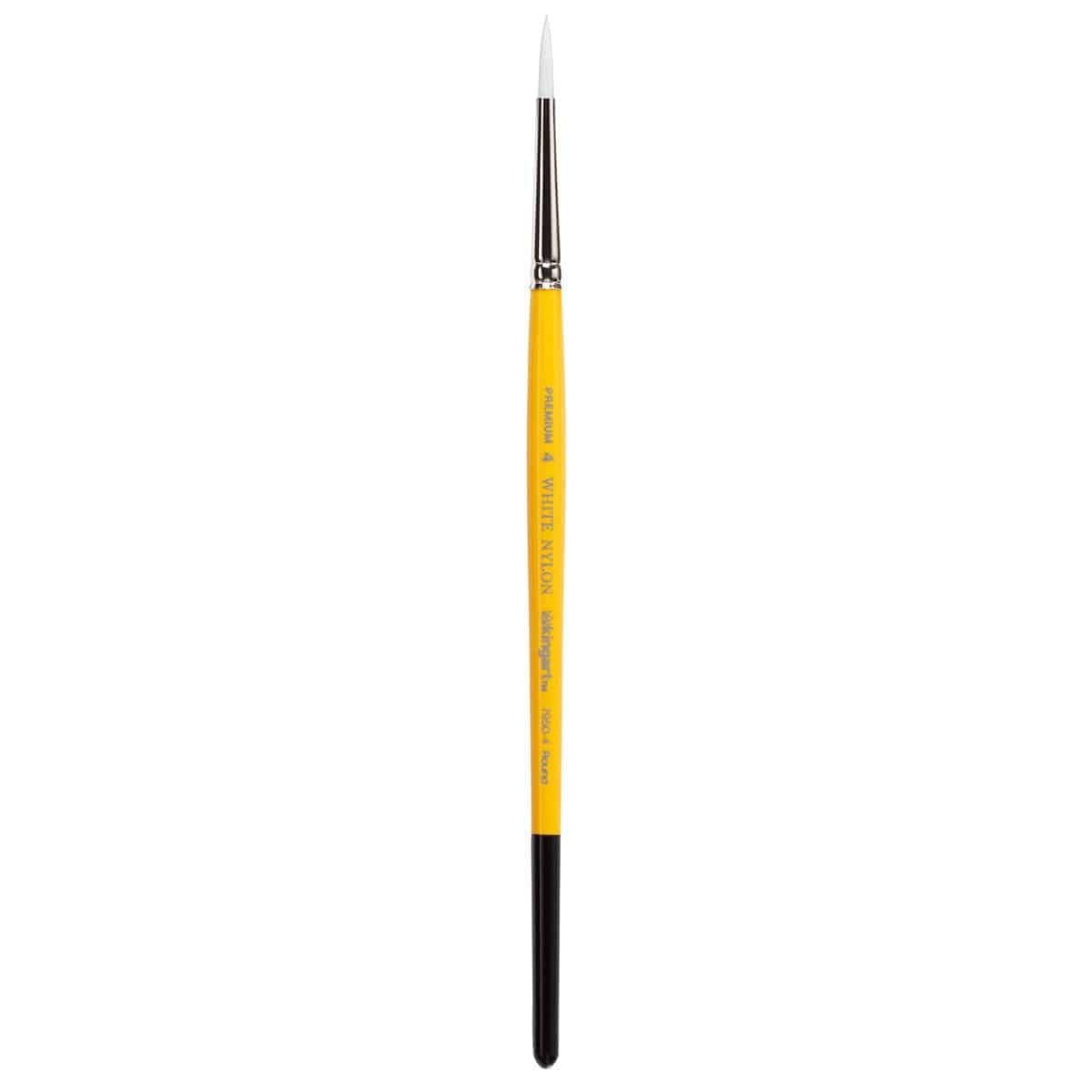 Premium White Nylon 79504 Gold Grip Round Artist Brushes, Synthetic Nylon Hai...