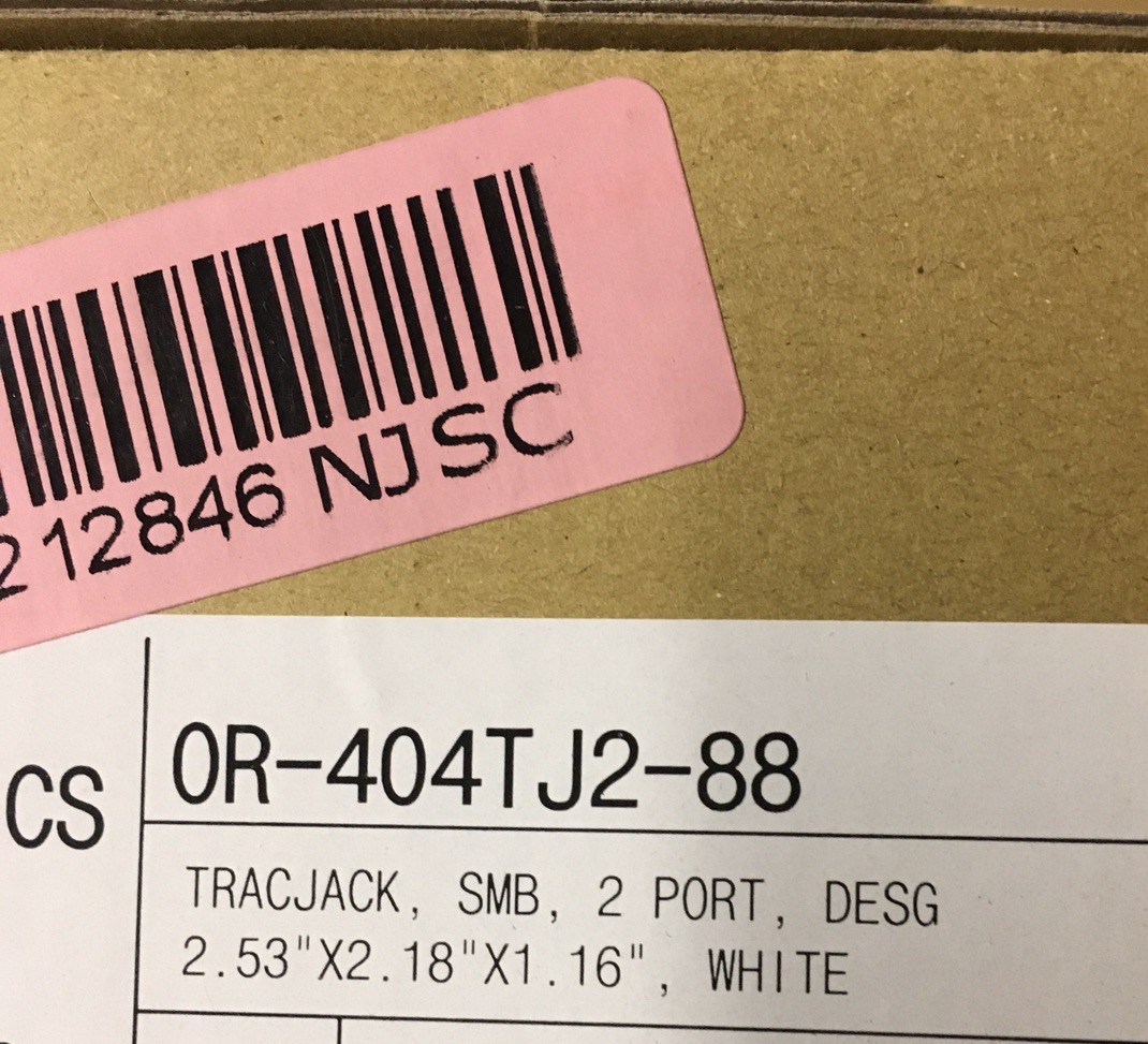 Legrand Ortronics White SURFACE MOUNT BOX TRACJACK OR-404TJ2-88