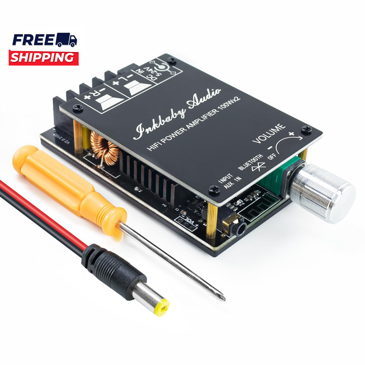 200W Bluetooth 5.0 Amplifier Board TPA3116D2 100W+100W Stereo Dual Channel Mini